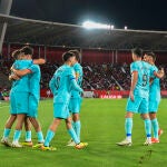 Celebración de uno de los goles