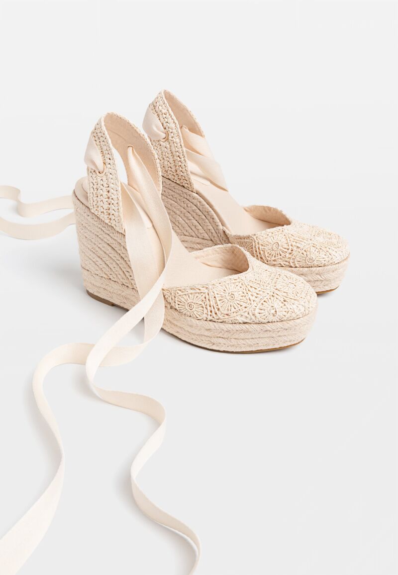 Cuñas crochet yute