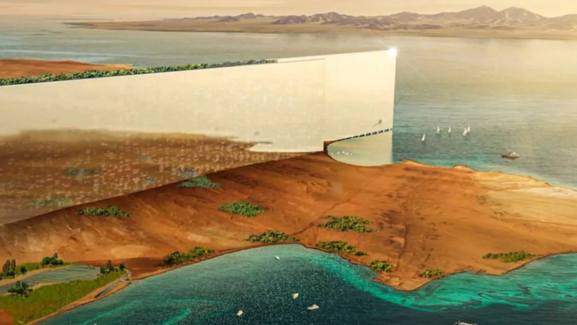 The Line es un proyecto de NEOM y Arabia Saudí para construir "la ciudad del futuro", aunque las autoridades saudíes paralizaron por el momento su construcción por falta de inversores