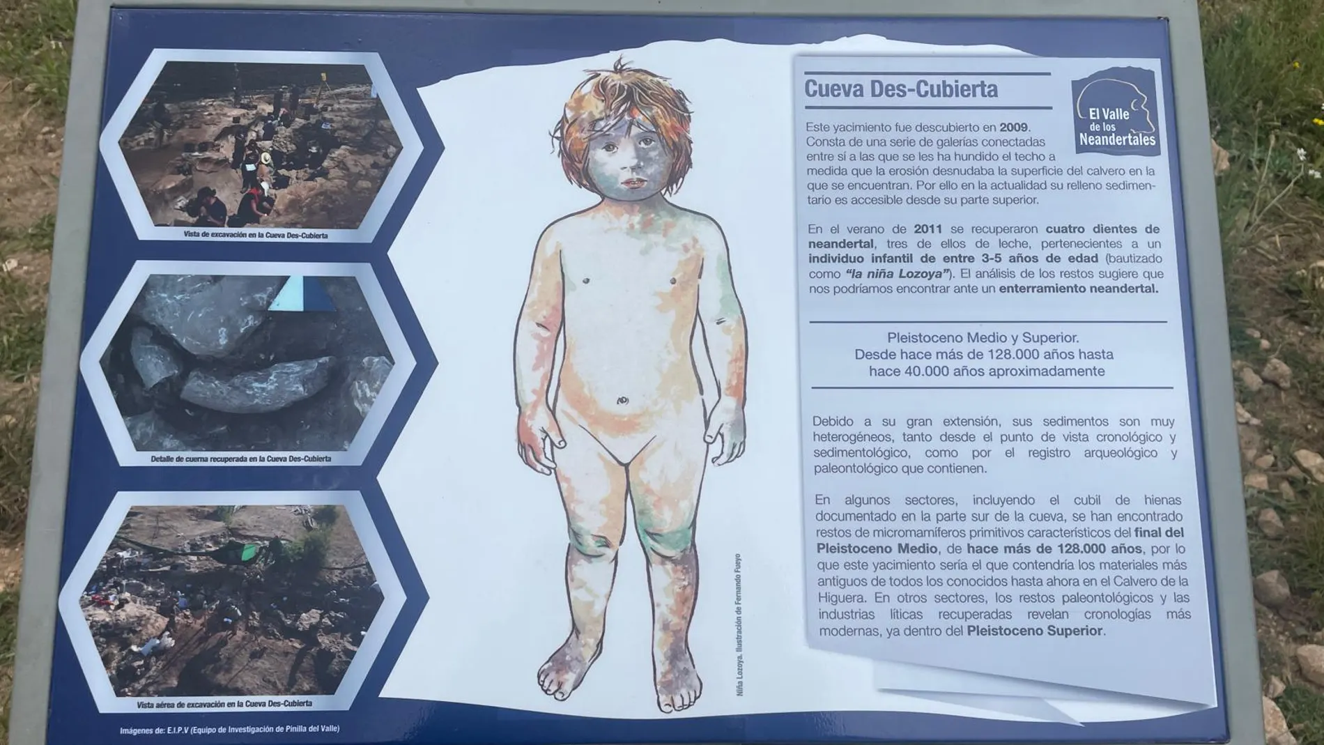 Recreación de la niña neandertal que vivió en Pinilla del Valle