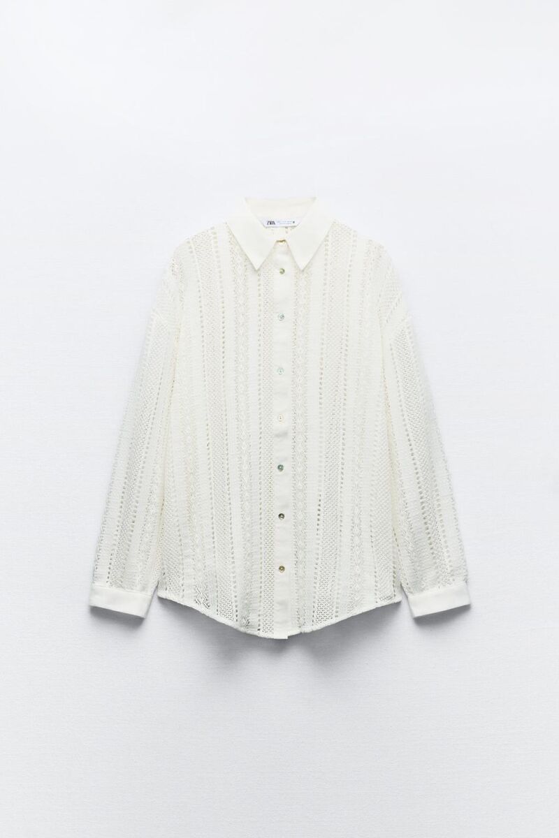 Camisa combinada calados