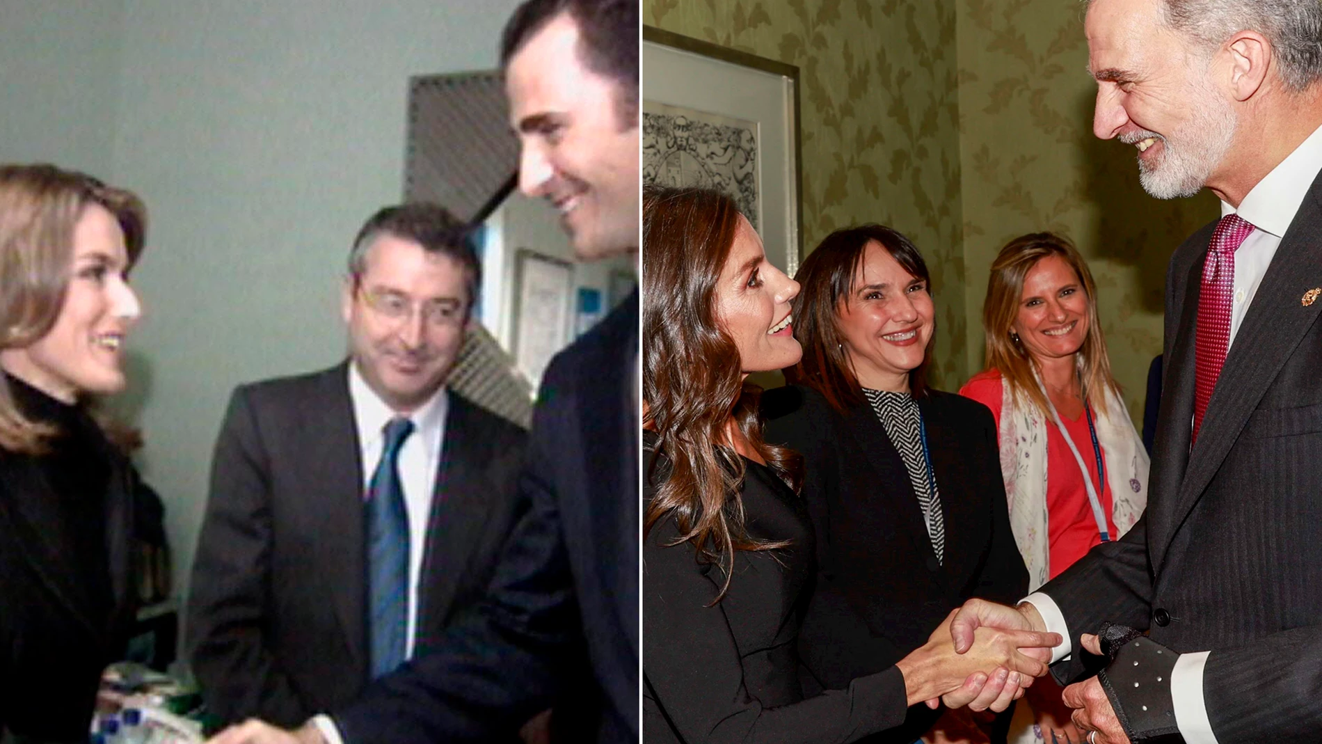Veinte años de aquel saludo durante los Premios Príncipe de Asturias en la que la periodista Letizia Ortiz saludaba al Príncipe Felipe, ahora reyes de España