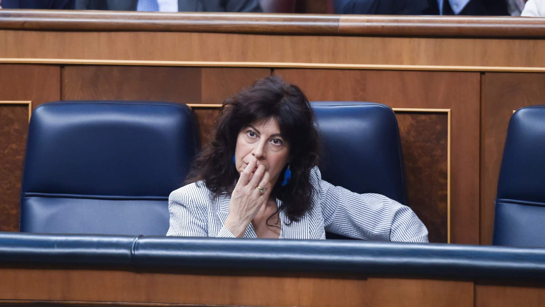 La ministra de Igualdad, Ana Redondo, durante una sesión plenaria, en el Congreso de los Diputados, a 21 de mayo de 2024, en Madrid (España).