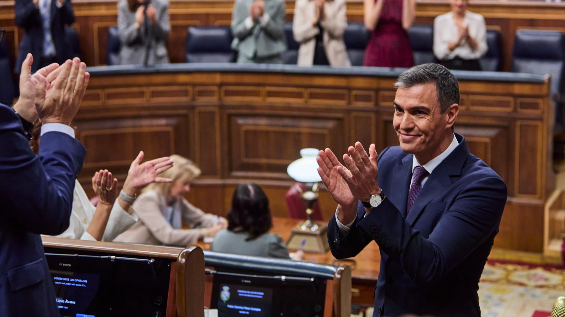 Sesión Plenaria en el Congreso de los Diputados. Comparecencia del presidente del Gobierno Pedro Sanchez. Asiste el líder de la oposición Alberto Núñez Feijóo (PP).© Alberto R. Roldán / Diario La Razón.22 05 2024