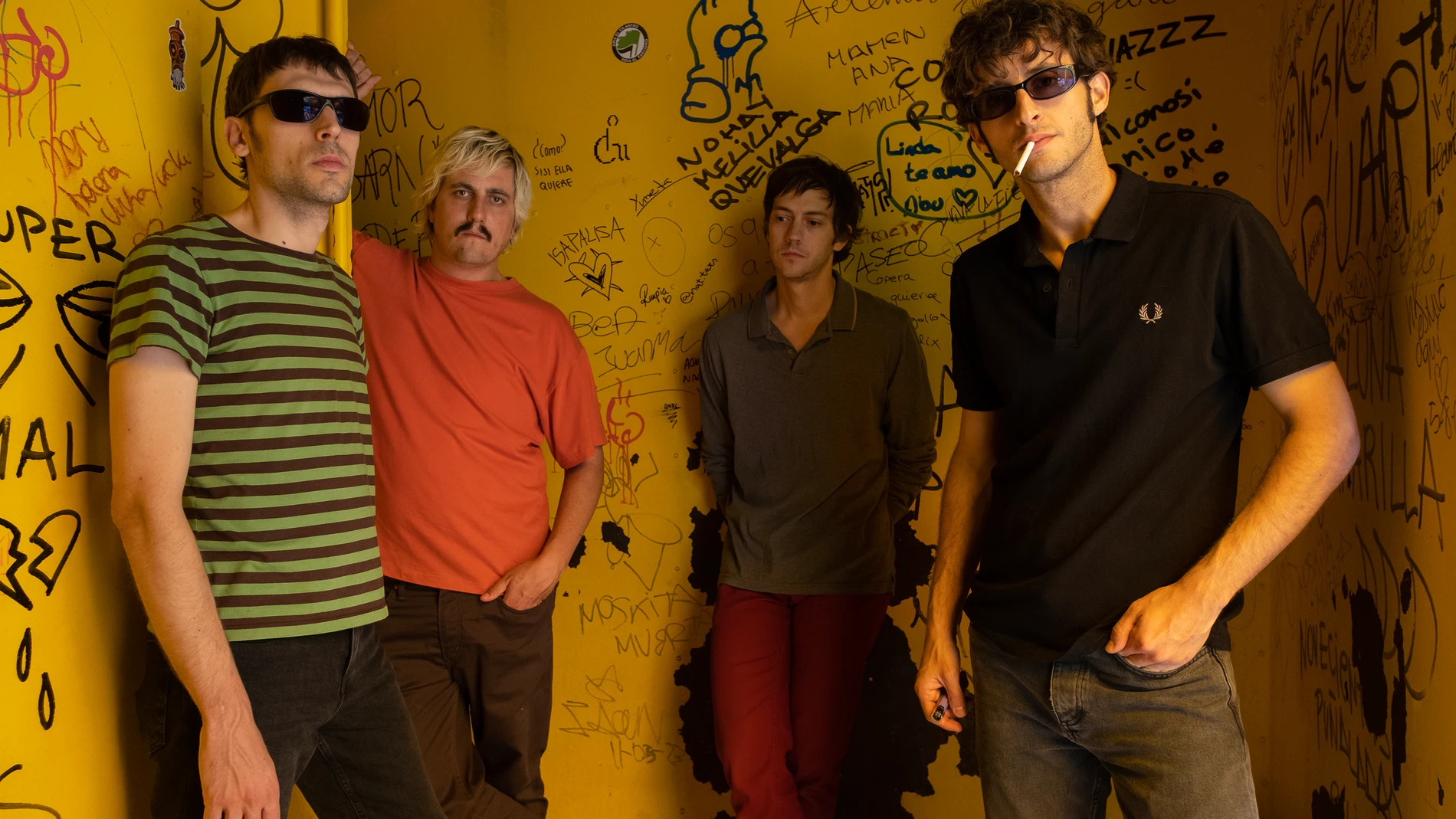 De izda. a dcha., Cristalino (Florent), Mario Fernández (Erik), Stéphanie Magnin (May) y Daniel Ibáñez (Jota)