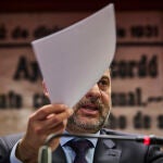 El exministro y ex secretario de Organización del PSOE José Luis Ábalos comparece este lunes ante la comisión de investigación del caso Koldo del Senado. 