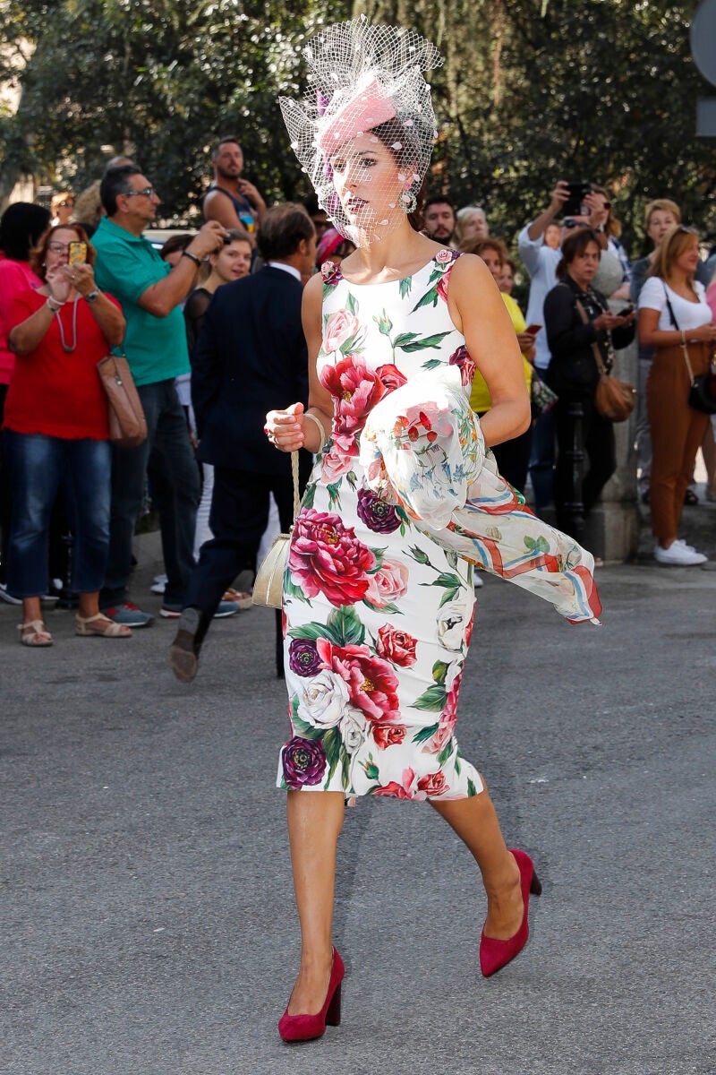 Casilda Herrero Solís en la boda de Fernando Fitz James y Sofía Palazuelo