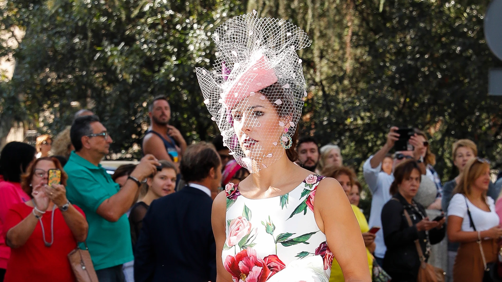 Casilda Herrero Solís en la boda de Fernando Fitz James y Sofía Palazuelo