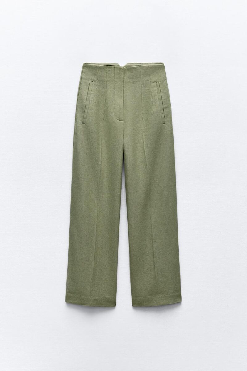 Pantalón recto tiro alto