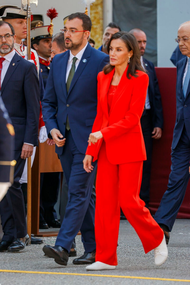 La Reina Letizia en el Día de las Fuerzas Armadas. 