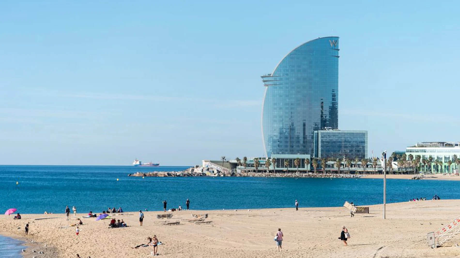 Una imagen de una de las playas de Barcelona