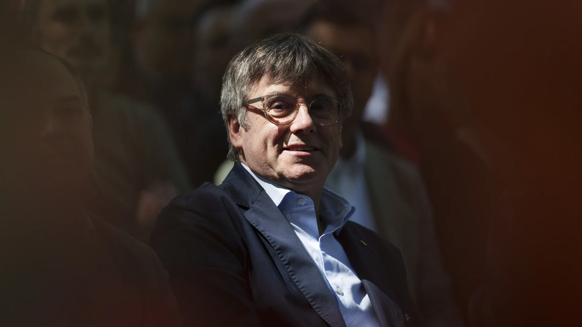Carles Puigdemont, acude al acto político de JxCat celebrado este sábado en Els Banys i Palaldà (Francia)