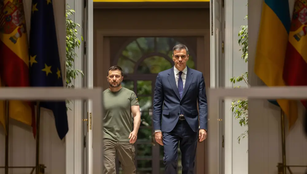 Pedro Sánchez y Volodimir Zelenski, en su encuentro de mayo