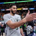 Jayson Tatum, después de proclamarse los Celtics campeones del Este