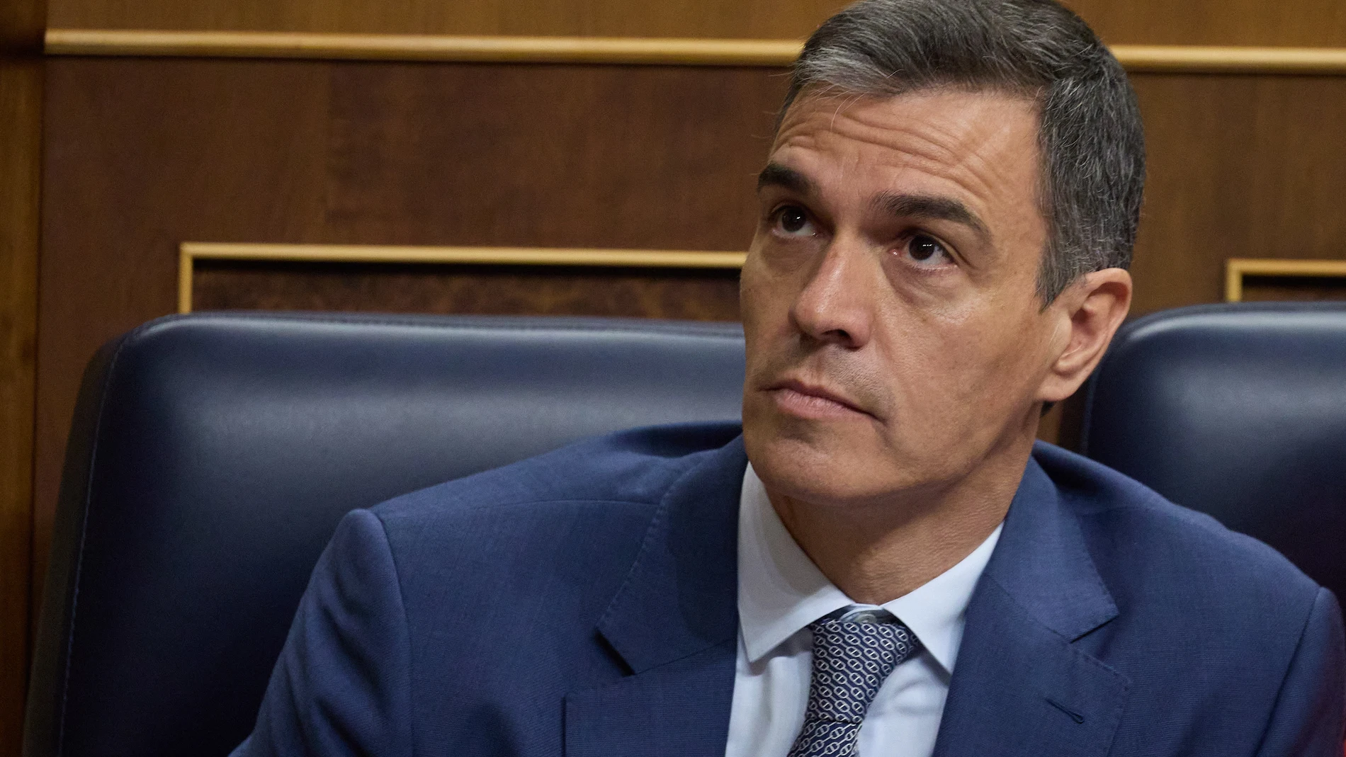 El presidente del Gobierno, Pedro Sánchez, durante la sesión de control al Gobierno, en el Congreso de los Diputados, a 29 de mayo de 2024, en Madrid (España). Durante la sesión de control, la última antes de las elecciones europeas del próximo 9 de junio, el PP ha querido aprovechar la sesión de control para visibilizar la visibilizar ‘la debilidad del Gobierno’, tras las discrepancias entre el PSOE y Sumar con el resto de sus aliados parlamentarios. También se han tratado otros temas como e...