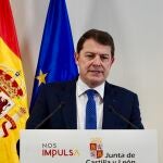 El presidente de Castilla y León, Alfonso Fernández Mañueco