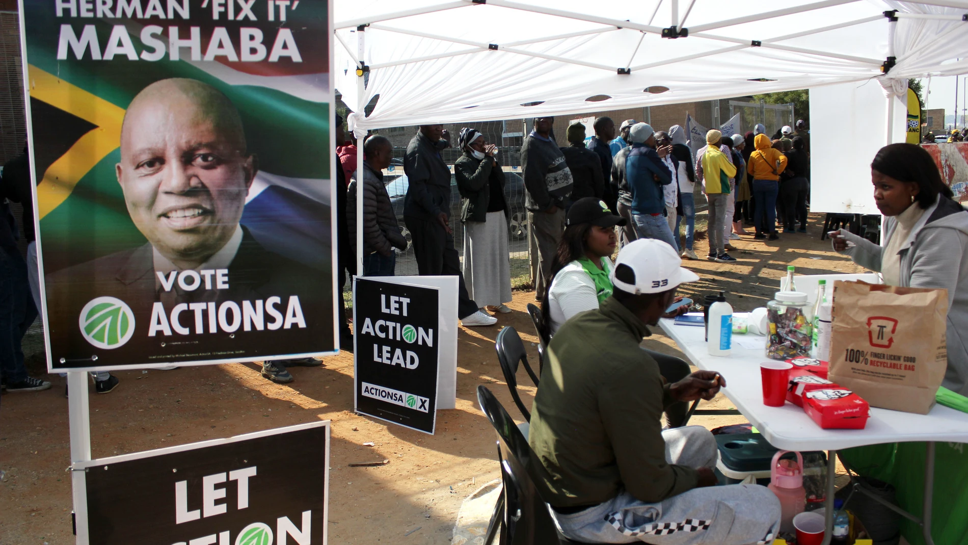 May 29, 2024, Centurion, Gauteng, South Africa: South Africans voted on Wednesday May 29 at Olievenhoutbosch, Centurion in what may be the most consequential election in decades...Polls open at 7am and close at 9pm, with 27 million registered voters called to elect a new parliament, which then chooses a president. ..For the first time since the advent of democracy in 1994, the African National Congress is at risk of losing its outright majority and could be forced to negotiate a coalition. ...