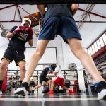 Clases de boxeo en el club deportivo, José Valenciano