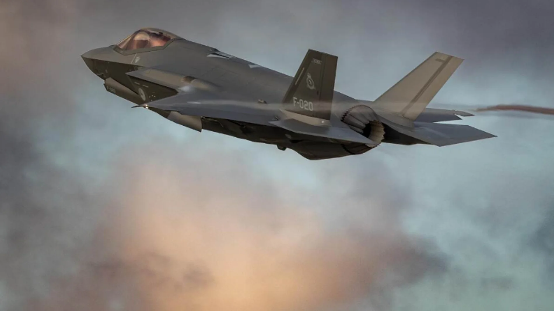 Recreación por ordenador de un caza F-35 holandés