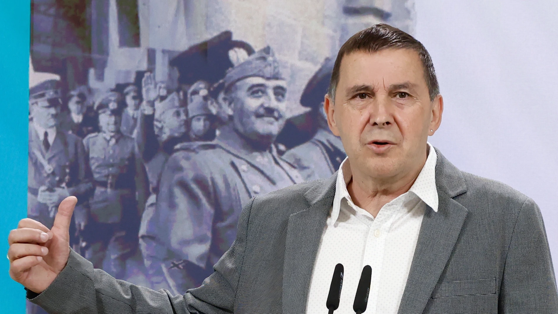 El coordinador general de EH Bildu, Arnaldo Otegui,
