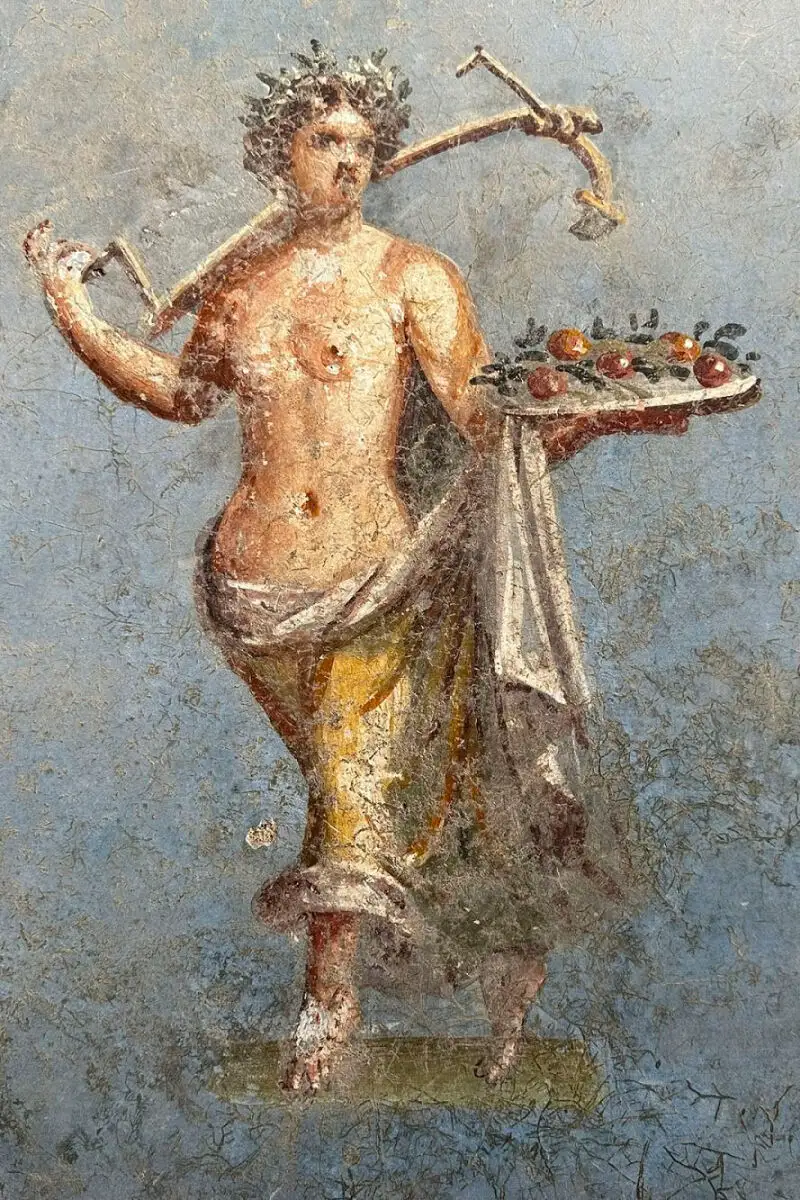 Hallado en Pompeya un &quot;santuario&quot; con paredes azules dedicado a las cuatro estaciones