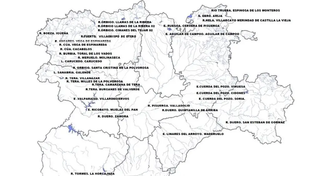 Zonas habilitadas para el baño este verano en Castilla y León