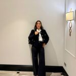 Tamara Falcó con chaqueta de tweed.