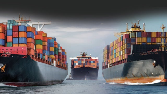 Ilustración de portada : atasco en el transporte marítimo