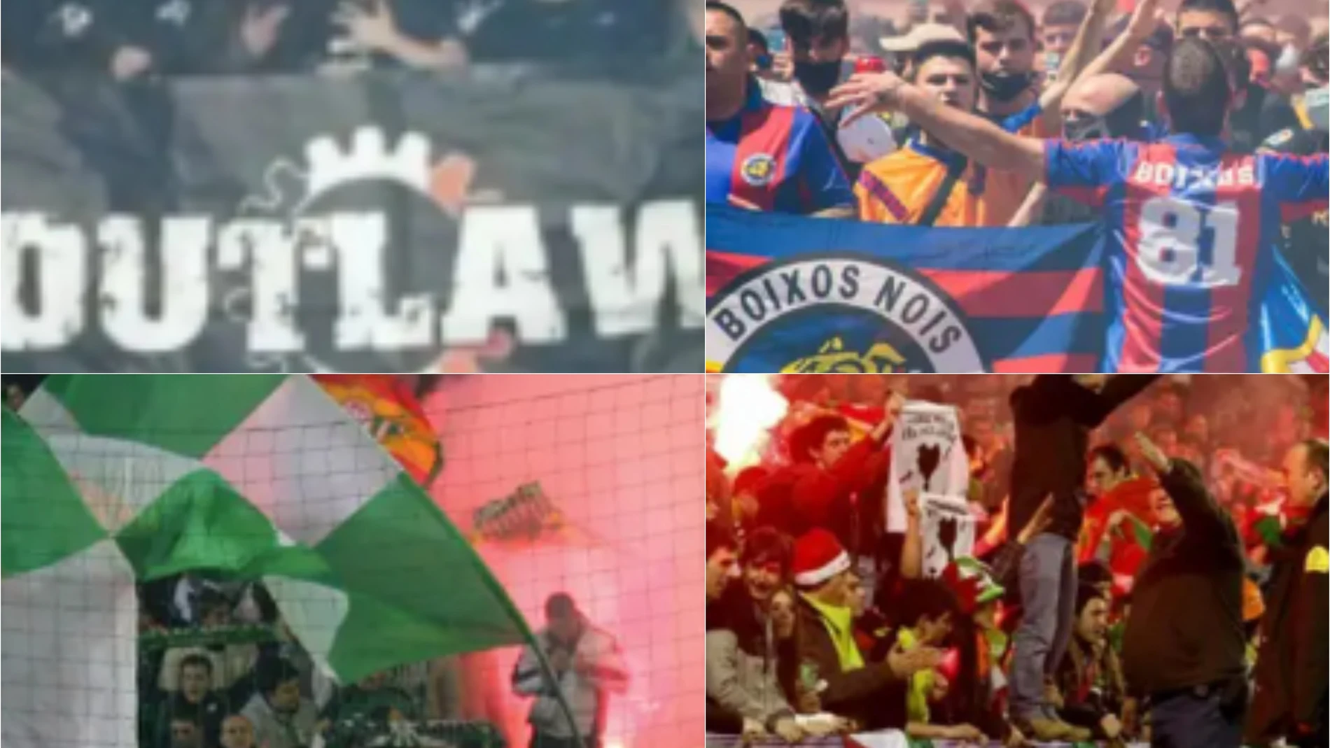 De "Outlaw", la facción ultra del hermano de Villacís, a los 18 grupos más peligrosos del fútbol español