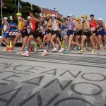 El comienzo de la prueba de 20 kilómetros marcha