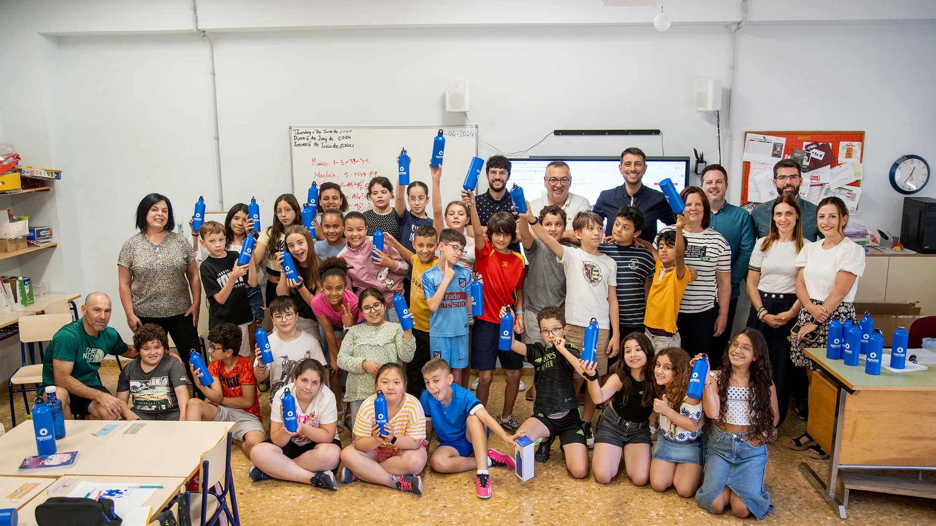 Los alumnos de 5º de primaria de Ontinyent que han participado en el proyecto