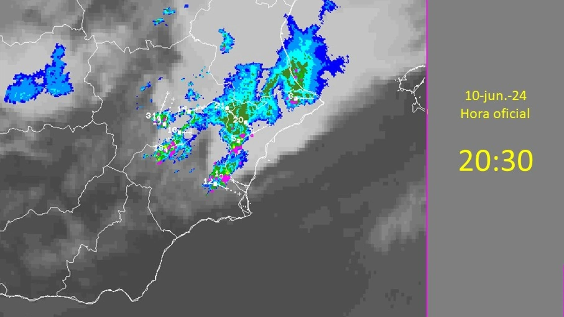 TORMENTAS EN LA COMUNITAT VALENCIANA AEMET 10/06/2024