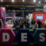 Vista general del salón donde se encuentra la octava edición del congreso tecnológico Digital Enterprise Show (DES), en la que se prevé reunirá a más de 17.000 asistentes y dejará un impacto de 34 millones de euros en la ciudad, este martes en Málaga