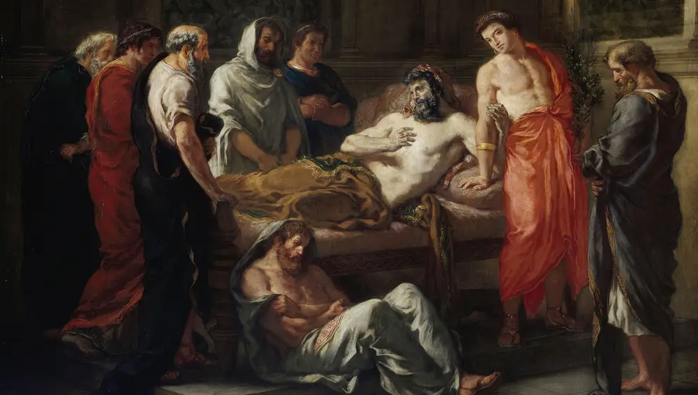 «Últimas palabras del emperador Marco Aurelio», obra de Eugène Delacroix