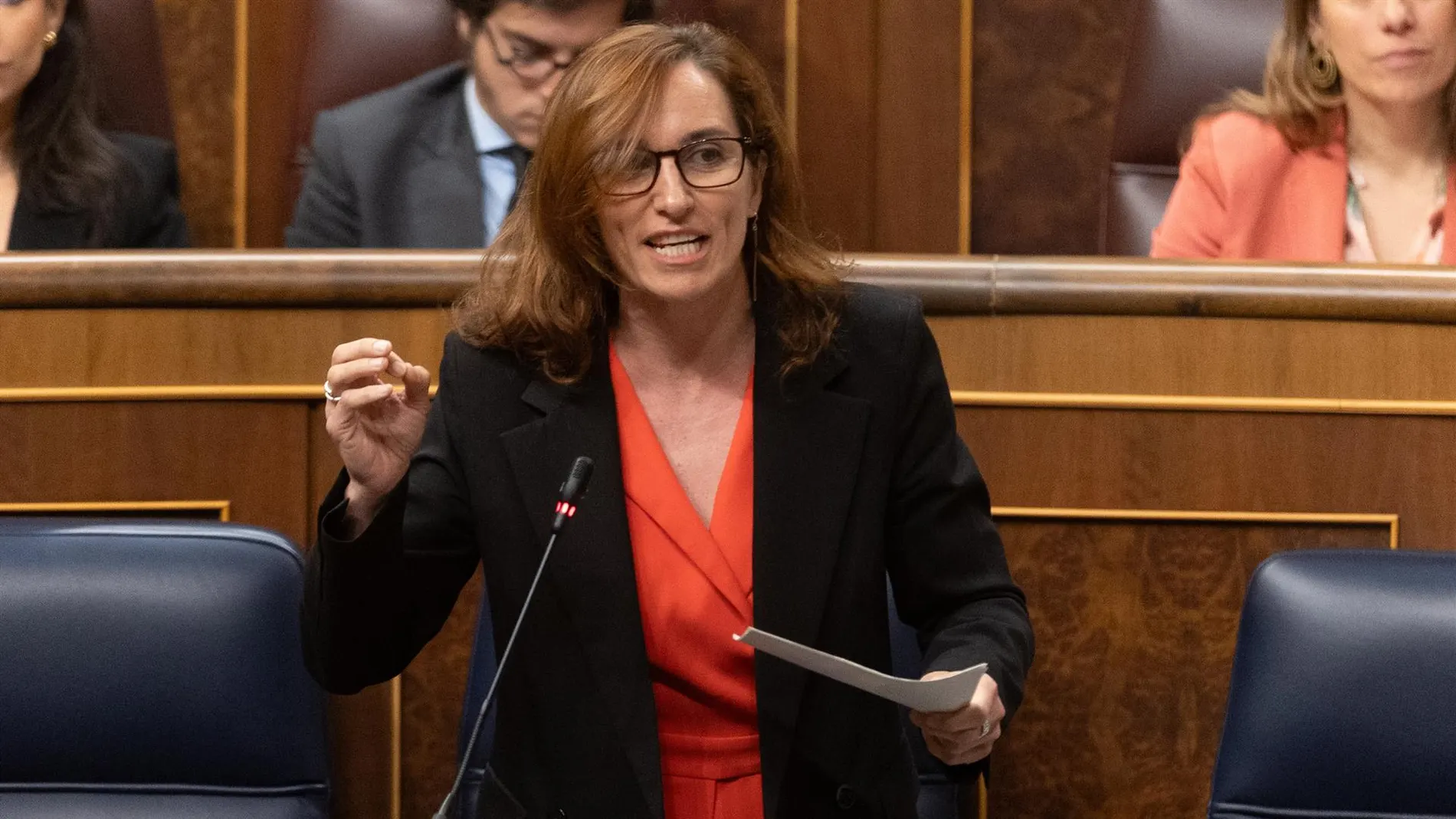 Mónica García en una comparecencia en el Congreso de los Diputados