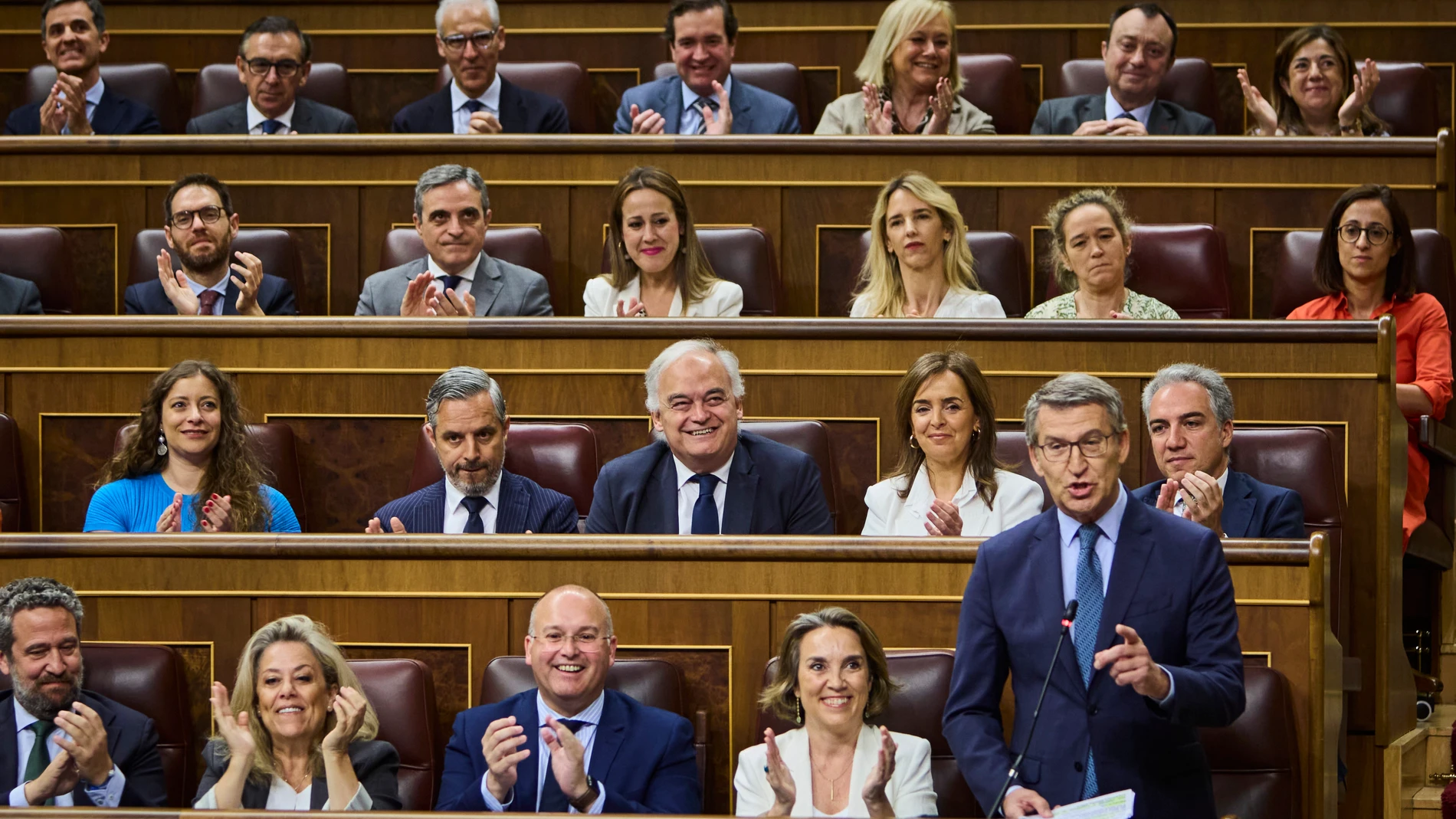 Pleno del Congreso. Sesión de control al gobierno. Asisten Pedro Sanchez, Alberto Nuñez Feijoo, Yolanda Diaz, María Jesús Montero, Teresa Ribera © Alberto R. Roldán / Diario La Razón. 12 06 2024