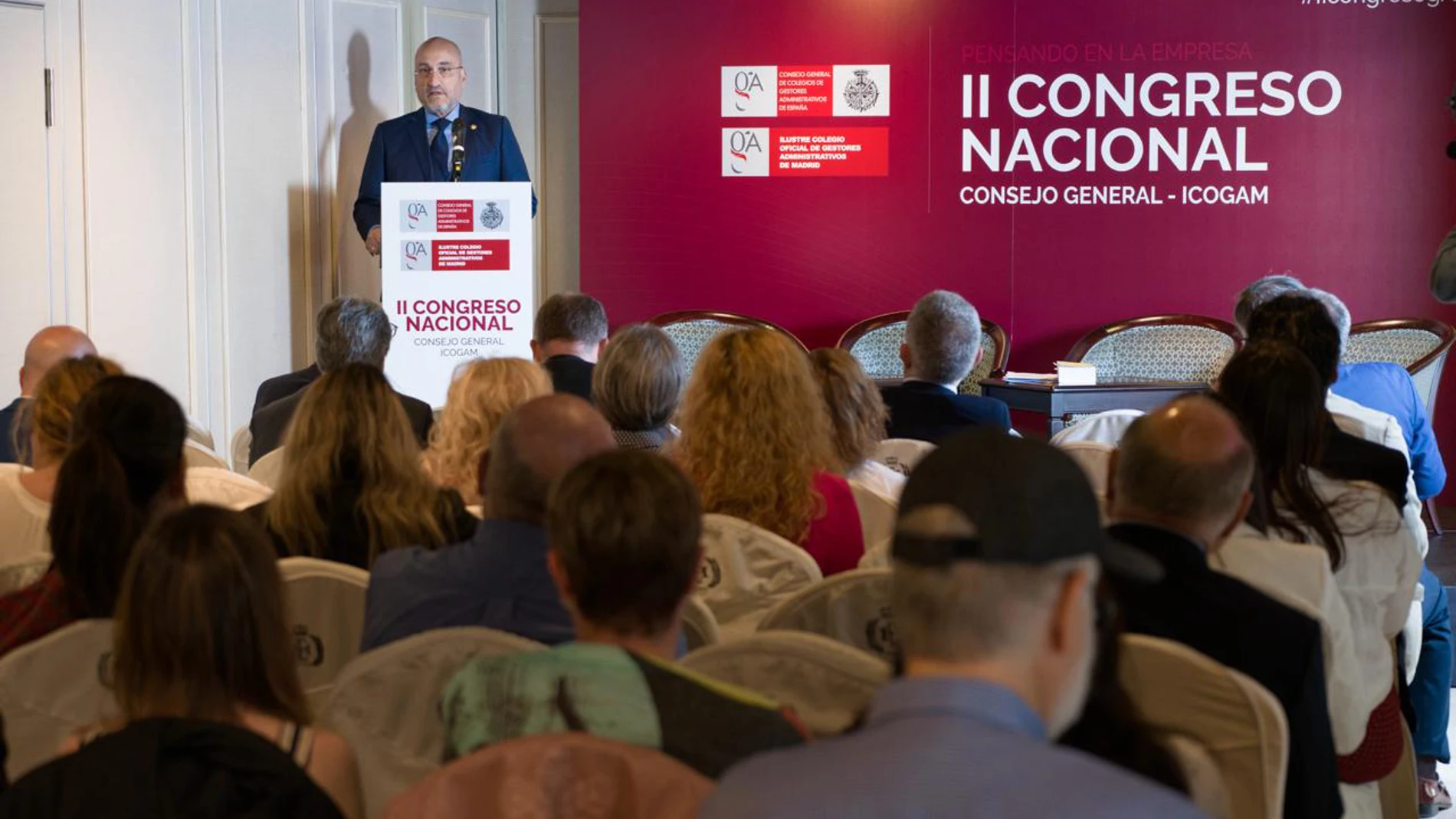 Fernando Santiago Ollero durante la inauguración del II Congreso Nacional del Consejo General - ICOGAM