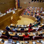 Imagen del hemiciclo de Les Corts esta mañana