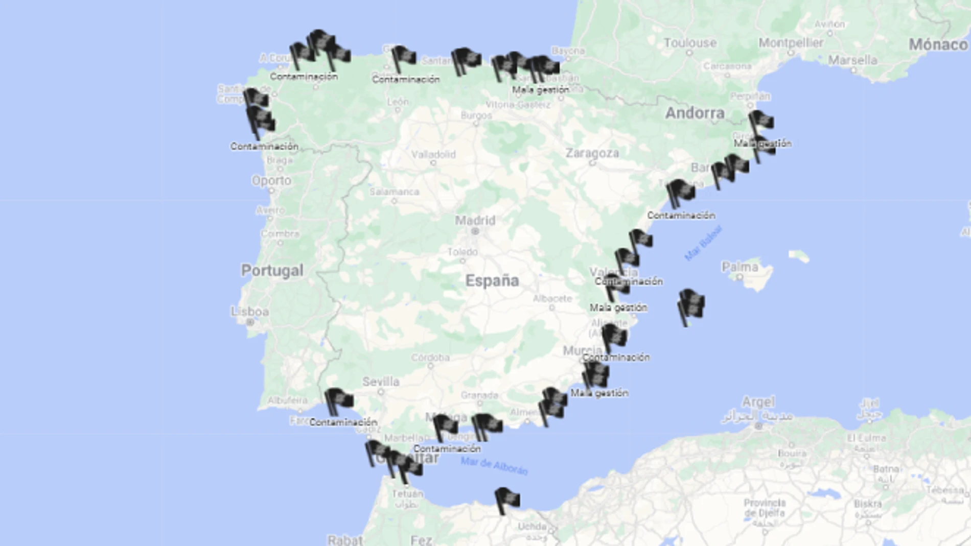 El ‘Google Maps’ con las peores playas de España que debes evitar este verano.