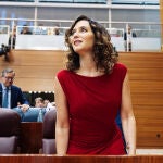 Imagen en la Asamblea de Madrid de Isabel Díaz Ayuso