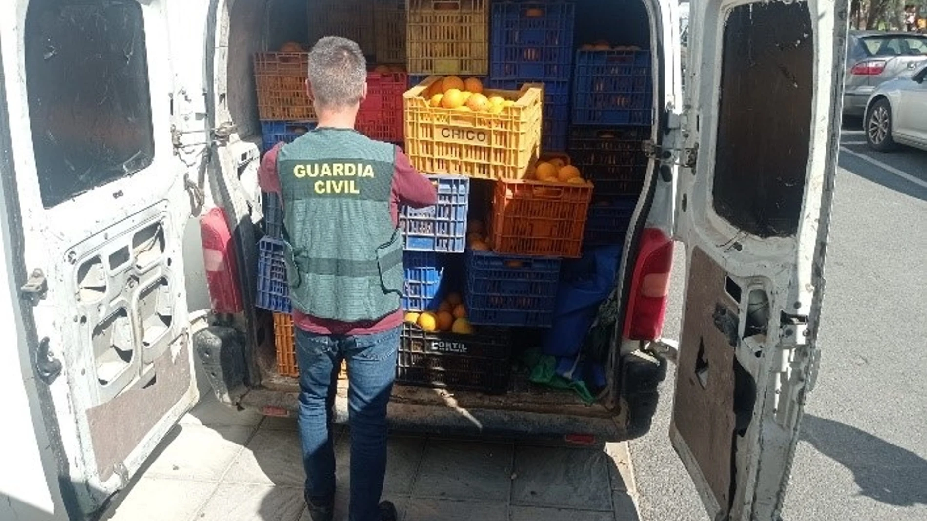 La Guardia Civil detiene a ocho personas por el robo de 25.000 kilos de naranjas tras interceptar un furgón en Carmona (Sevilla) GUARDIA CIVIL 13/06/2024