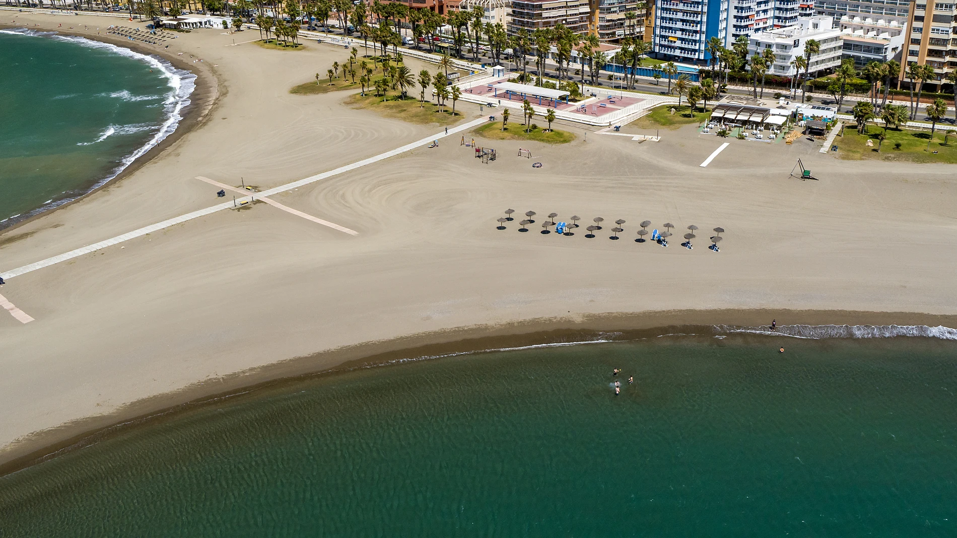 Playa urbana de la Malagueta