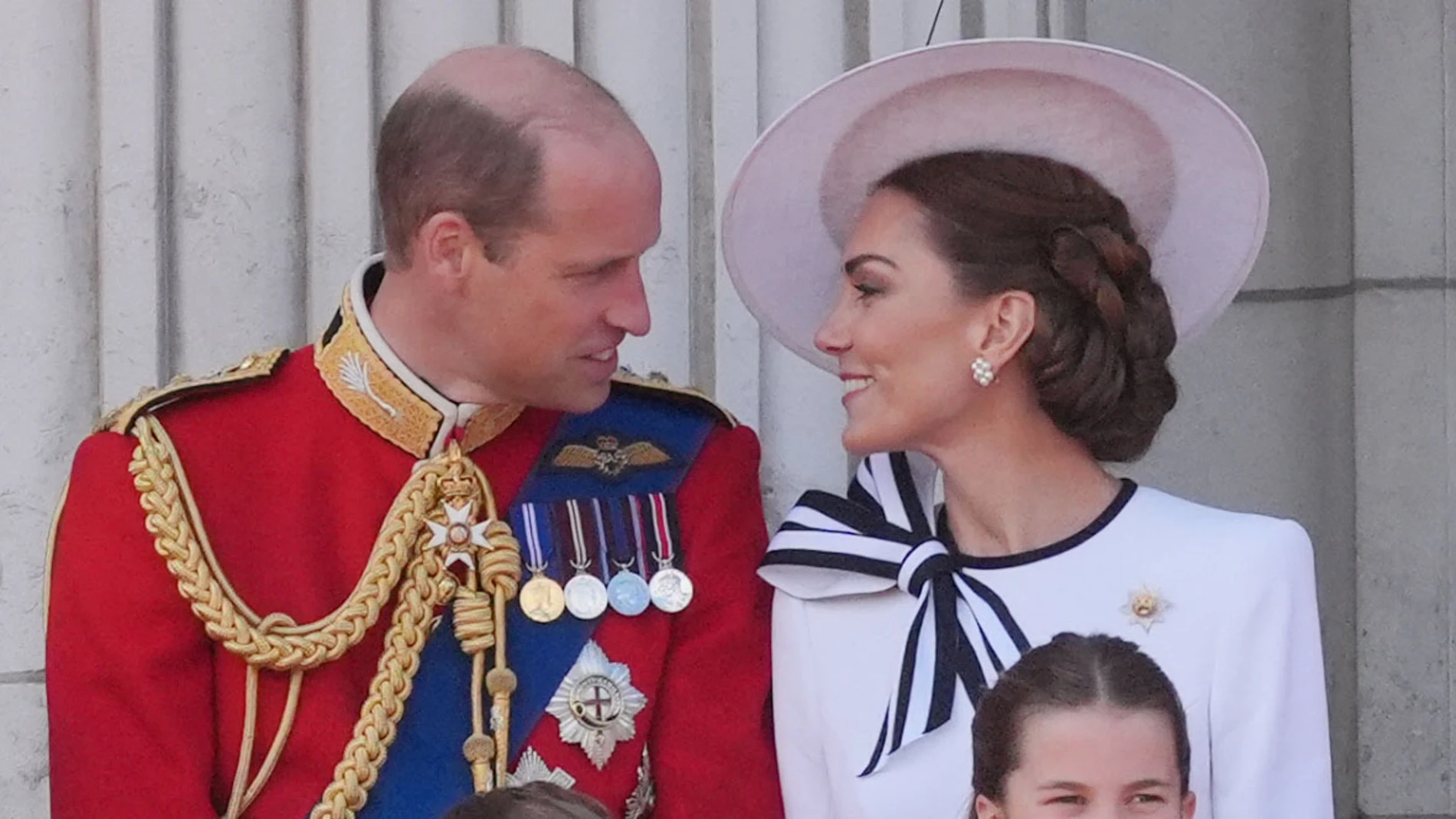 Kate Middleton y el príncipe Guillermo en la Trooping the Colour
