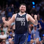 Doncic sonrió por primera vez en las Finales ante los Celtics