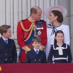 Kate Middleton y el príncipe Guillermo en la Trooping the Colour