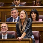 La portavoz de Junts en el Congreso, Miriam Nogueras, durante una sesión plenaria, en el Congreso de los Diputados.