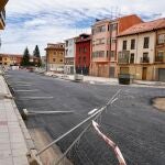 La parte ya reurbanizada de la nueva calle que unirá el Espolón y La Palomera en León