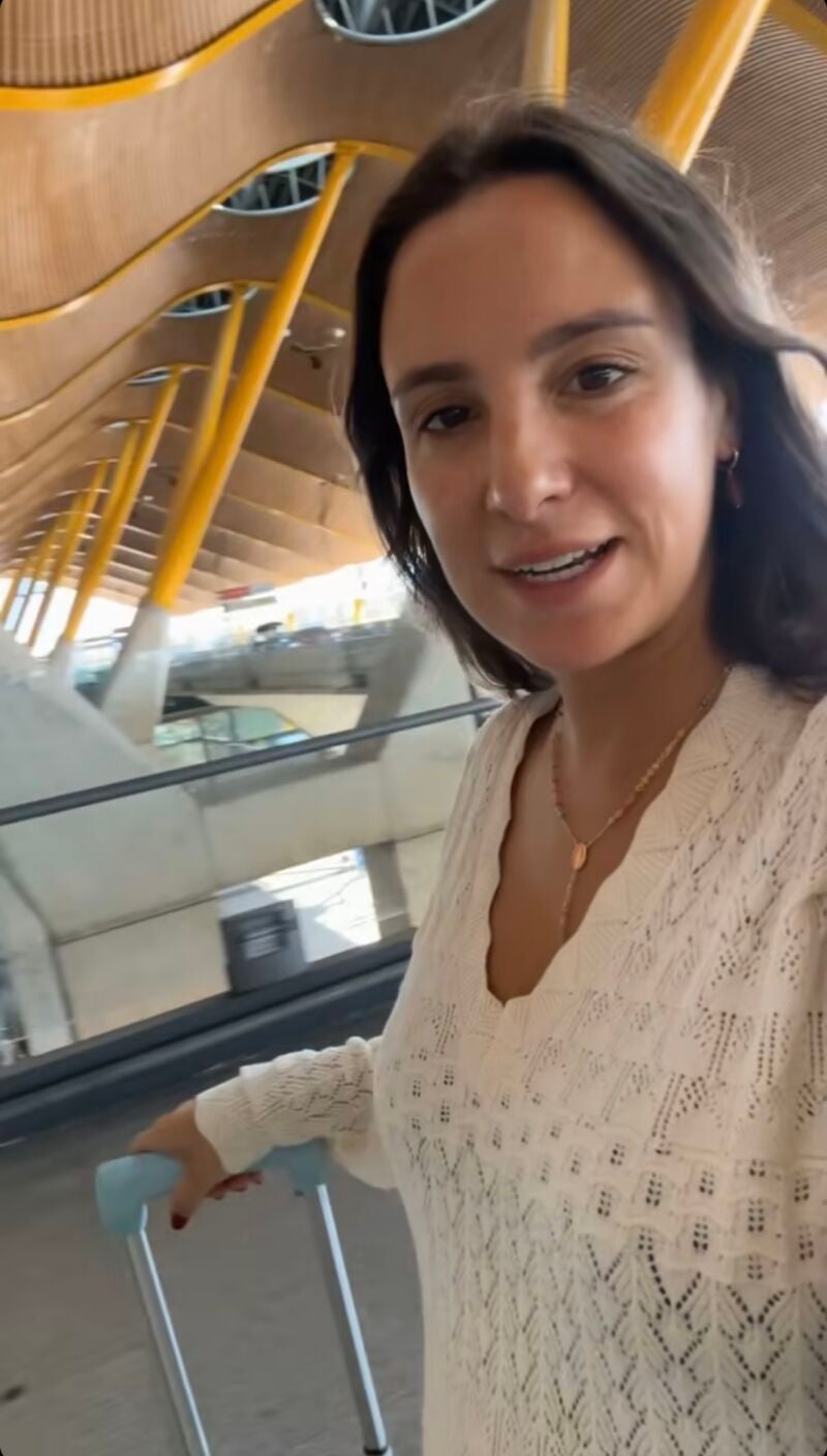 Marta Pombo con vestido de crochet