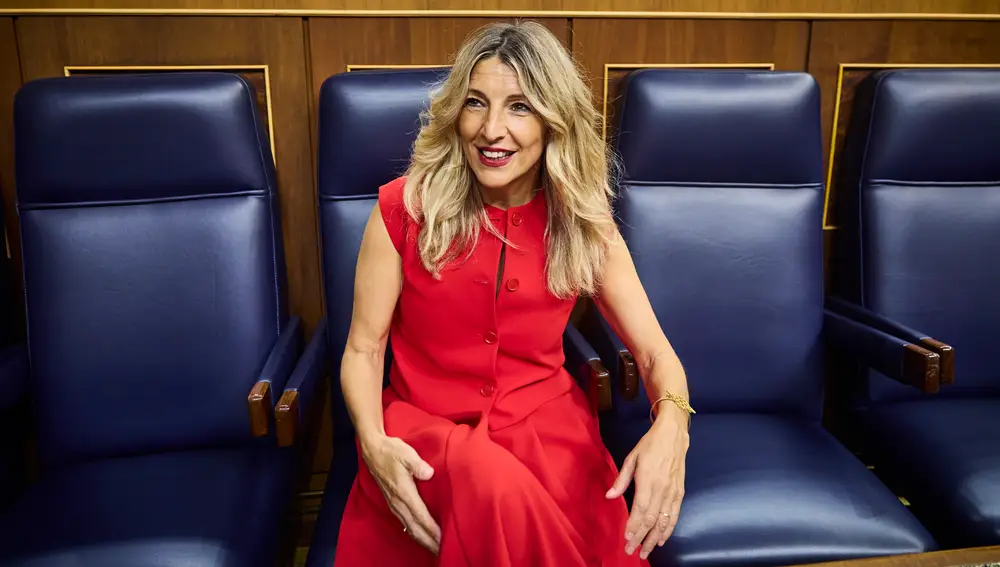Yolanda Diaz durante un Pleno del Congreso.