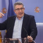 Rueda de prensa de Patxi López
